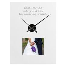 Spiegelklok met foto graveren