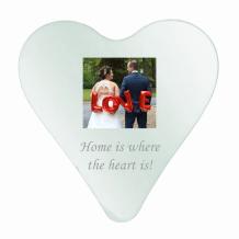 Foto graveren hartvormige spiegel