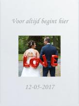 Spiegel rechthoek met foto en tekst