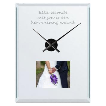 Spiegelklok met foto