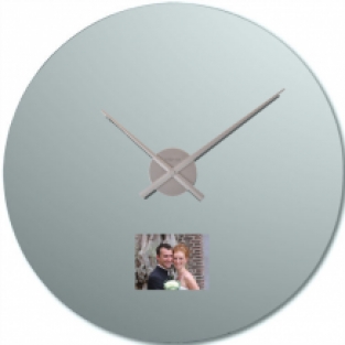Ronde spiegelklok met foto