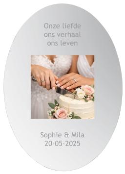 Foto graveren spiegel