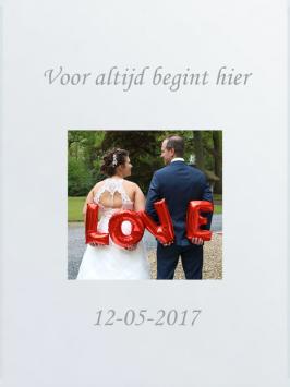 Spiegel rechthoek met foto en tekst