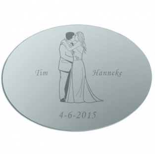 Ovale Trouwspiegel Couple
